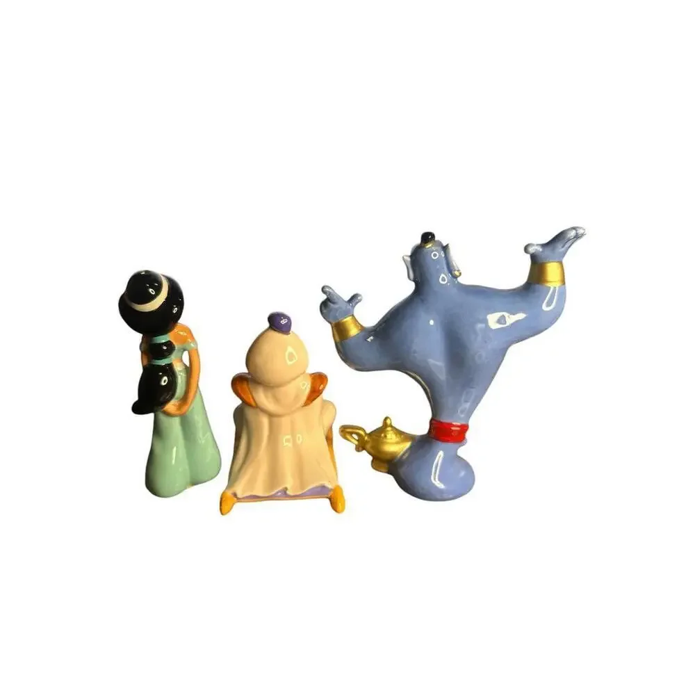 Disney Aladdin 3  piece set glass figurines
